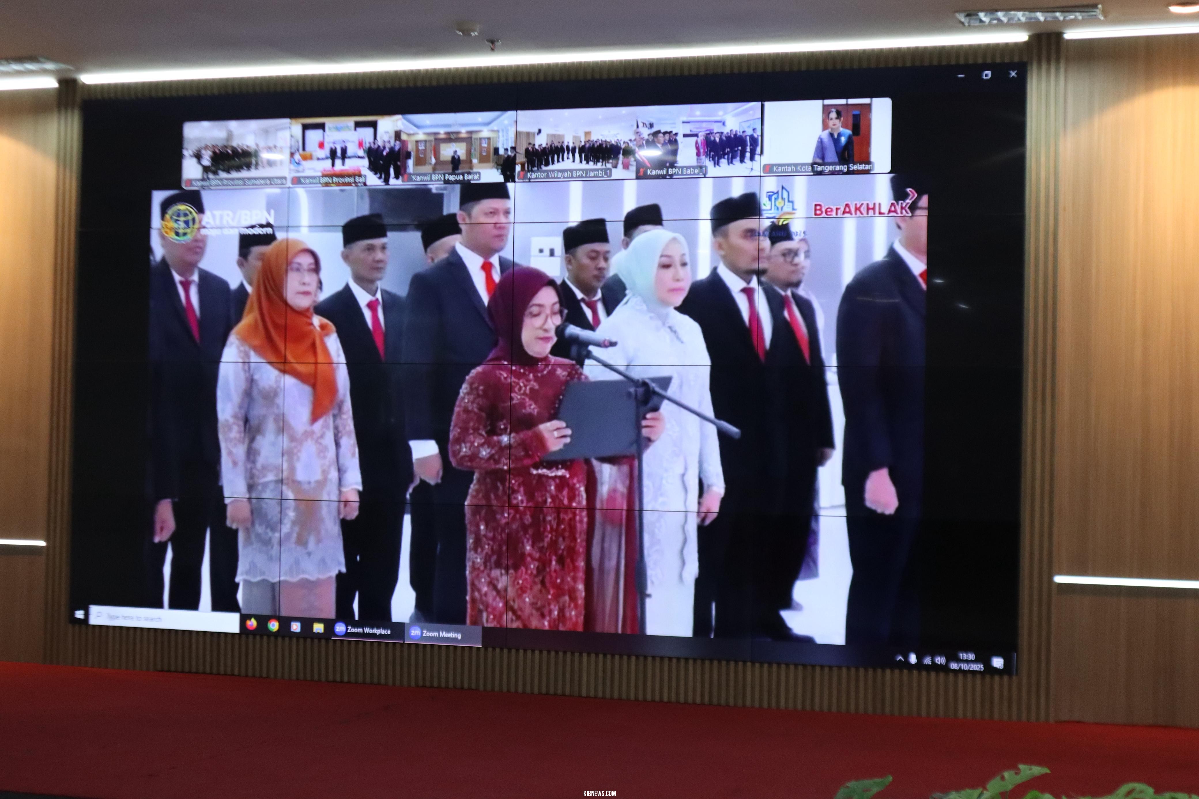 Kakanwil BPN Sumut Ikuti Pelantikan Pejabat Struktural dan Fungsional Secara Daring